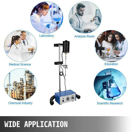 VEOVR 3000RPM Electric Overhead Stirrer Mixer Magnetic Agitador Vortex Blender Shaker for Medical Biological Chemical Laboratory