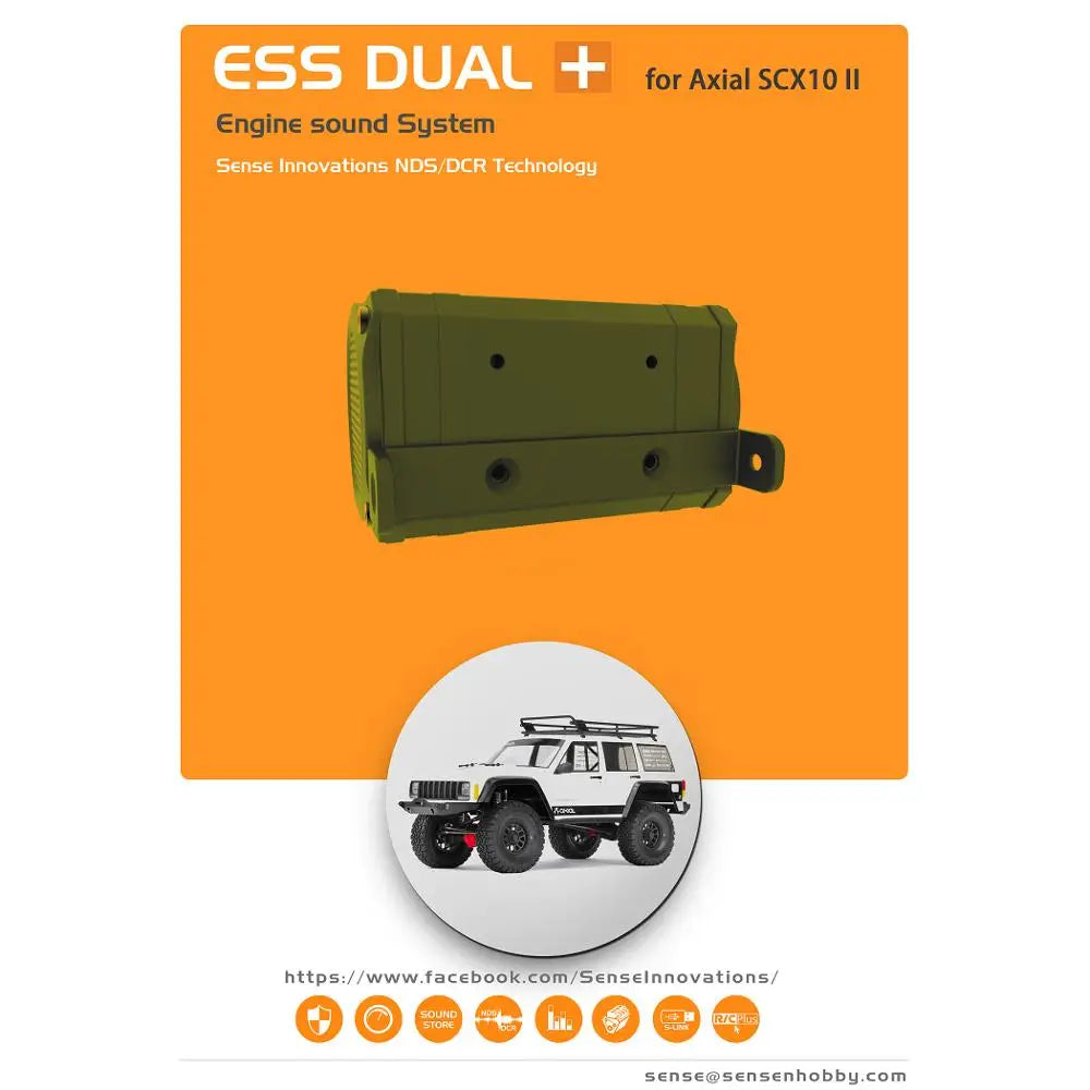 RC Car Sense ESS-ONE ESS-DUAL 2 Speakers Engine Sound Simulator For Axial SCX10 II WRAITH ARRMA LOSI KYOSHO