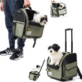 EDENPETZ Pet Dog Cat Trolley Rolling Luggage Backpack Pet Stroller Animal Travel House Suitcase Pet Wheel Carrier