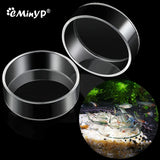 Aquarium Feeding Bowl Fish Tank Feeder Shrimp Tropical Fish Ratfish Glass Feeding Dish Clear Round Tray Reduce Food Scraps