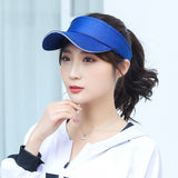 Summer Breathable Air Sun Hats Men Women Adjustable Visor UV Protection Top Empty Patchwork Sports Golf Running Sunscreen Cap