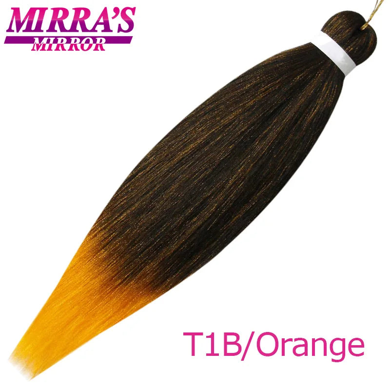 Braiding Hair Extensions Synthetic Hair for Braids Ombre Pre Stretched Jumbo Braids Hair Hot Water Setting Braid Mirra's Mirror