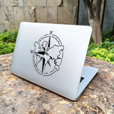 World Map Compass Laptop Decal for Macbook Pro 14 Retina Air 11 13 15.6 Inch Mac Notebook Case Skin Viny Tablet PC Cover Sticker