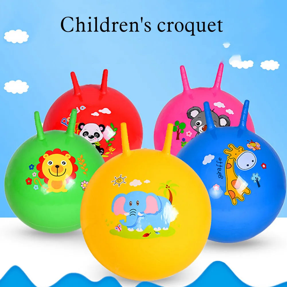 45-65Cm Hopper Ball for Kids Bouncing Jumping Balls with Handle Inflatable Ride-On Toys Hopping Sports Toys for Boys Girls Gift