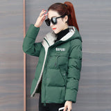 2023 New Winter Jacket Women Parkas Hooded Thick Down Cotton Padded Parka Female Jacket Short Coat Slim Warm Outwear P772