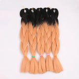 Luxury ForBraiding 3pcs bulk buy Henlon 24inch 60cm Folded Two Three Tone Color Ombre Braiding Synthetic Jumbo Braids