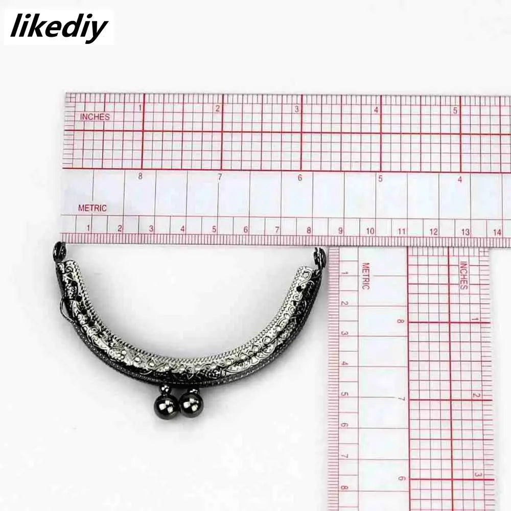 5 Pcs/Lot 8.5 CM Size Double Bead Semicircular Metal Purse Frame Kiss Clasp Clutch DIY Bag Accessory