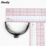 5 Pcs/Lot 8.5 CM Size Double Bead Semicircular Metal Purse Frame Kiss Clasp Clutch DIY Bag Accessory