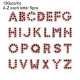 Wholesale 130pcs/lot  8mm A-Z Rhinestone Sliders Letters Slide Charms DIY Accessories Fit 8mm Wristband Pet Collar