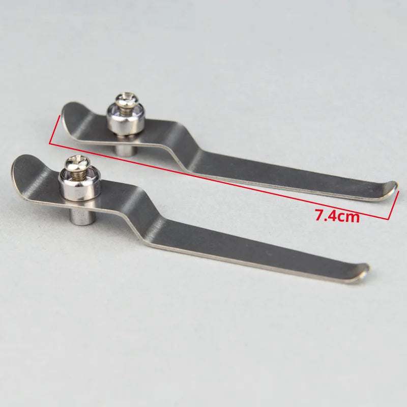 A Pair Stainless Steel Specimen Presser Holder Slides Clips for Biological Microscope Accessories Parts 5.5 cm -8.5cm