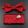 Fashion Men's Skull Tie Set New Design 8cm Polyester Suit Collar Bowtie Handkerchief Trendy Mask Brooch Luxury Wedding Accessory