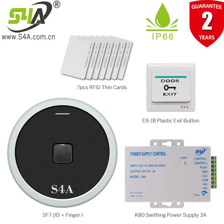 S4A Waterproof RFID 125khz Biometrics Fingerprint Access Controler 100 finger 890 card User Door Access Control Reader opener