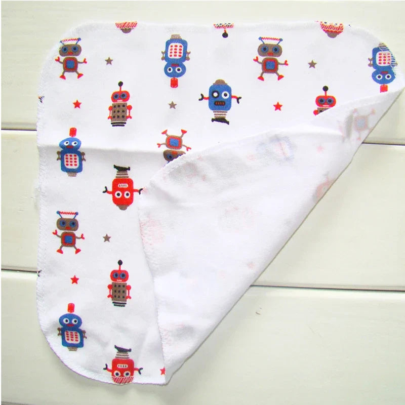 8pcs/pack Boys Girls Washcloth Cloth Wipes Nursing Wipe Sweat Small Hand Towel Handkerchief Cotton Handkerchiefs for Children