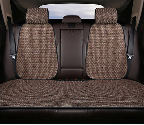 New Flax Car Seat Cover Protector Linen Front Rear Back Cushion Protection Pad Mat Backrest for Auto Interior Truck Suv Van