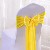 10/50/100pcs Satin Chair Sashes Wedding Chair Bow Knot Ribbon Tie For Party Hotel Event Banquet Birthday Decoration