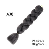 Mirra’s Mirror 24inch Synthetic Braiding Hair Extensions 10pcs Wholesale Colorful Braids Hair Jumbo Braid Hair Black Brown