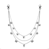 Double Layer Five-Pointed Star Pendants Waist Chain for Woman Butterfly Waist Chain Tassel Cool Girl' s Pants Decoration New