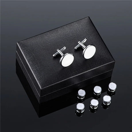 Metal Cufflinks For Mens Luxury Quality Vintage Man Shirt Cufflink Set Shirt Studs Button And Cufflink Men's Cuff Links Tie Clip