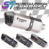 Slip on 51mm motorcycle exhaust system muffler modified tube middle connection for duke 125 250 390 rc390 2017 18 19 2020 years