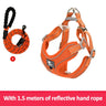 Reflective Vest Harness Leash Adjustable Mesh Vest Dog Harness Collar Chest Strap Leash Harnesses With Traction Rope XXS-L Size