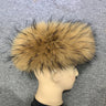 Winter Fashion Elastic Headband Fox Fur Headwear Racccoon Fur Women's Fluffy Real Fur Band S8300