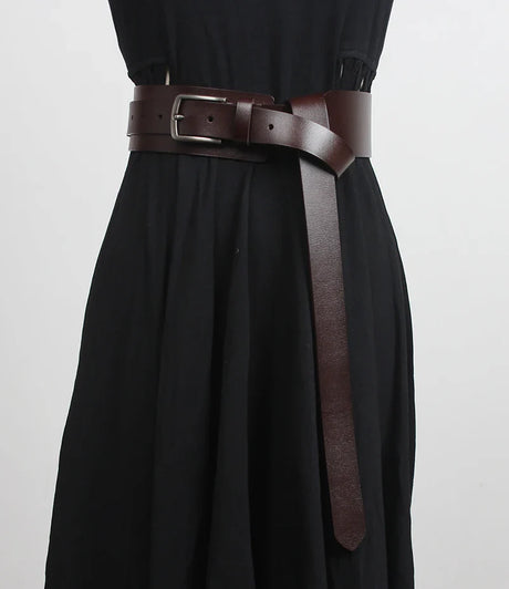 Women's runway fashion genuine leather Cummerbunds female vintage Dress Corsets Waistband Belts decoration wide belt R3369