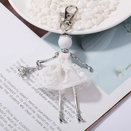 YLWHJJ brand Doll Handmade Cute charm keychain for Women Car Pendant Girls fashion Jewelry Bag key chains Accessories key ring