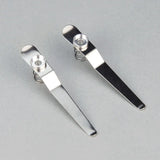 A Pair Stainless Steel Specimen Presser Holder Slides Clips for Biological Microscope Accessories Parts 5.5 cm -8.5cm