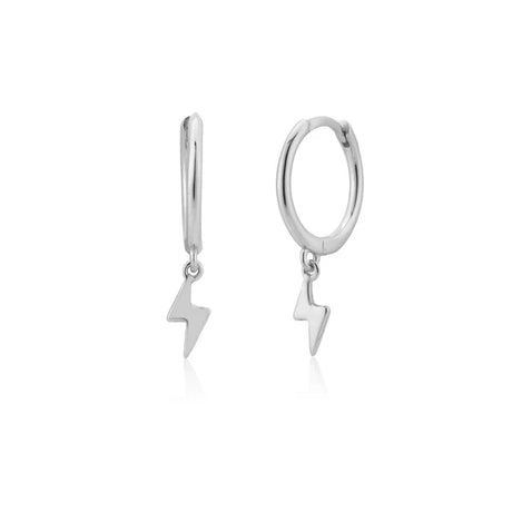 CCFJOYAS 925 Sterling Silver Lightning/Awl/Animal Pendant Hoop Earrings for Women Gold Silver Color Earrings Fashion Jewelry