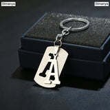 NEW DIY Stainless Steel A-Z Letters key Chain Charm 26 Letters  KeyChain Men Women keychain Couple gift Jewelry Car Key Ring