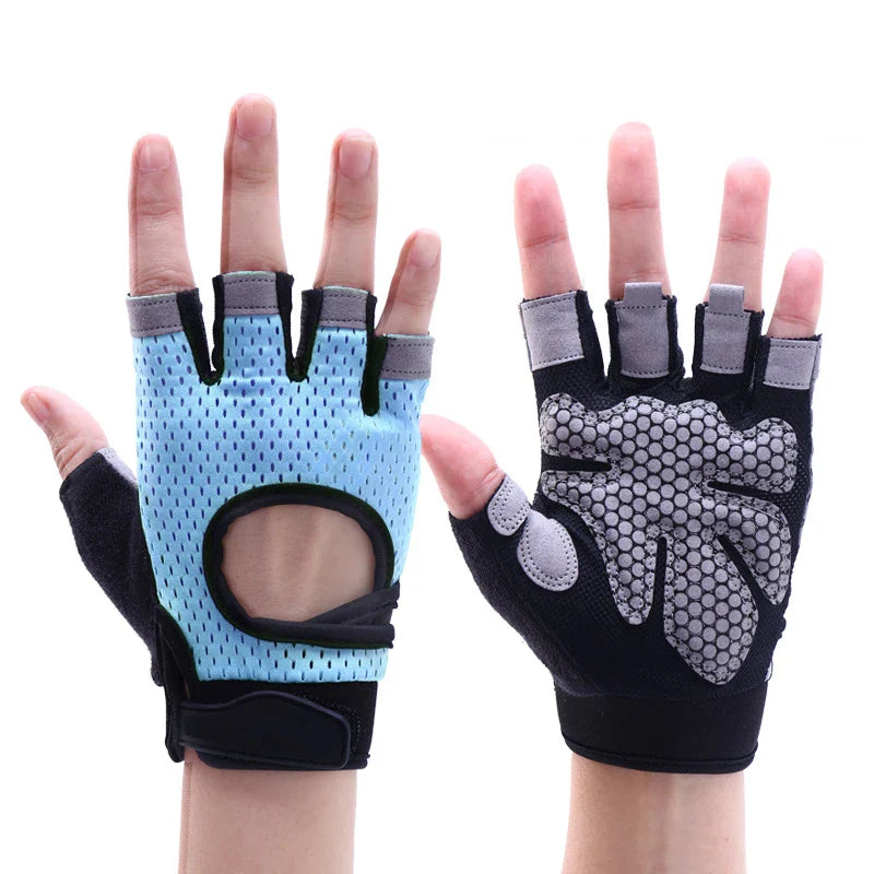 Coolfit Breathable Fitness Gloves Weight Lifting For Heavy Exercise Sport Gym Gloves Women Body Building Non-Slip Half Finger