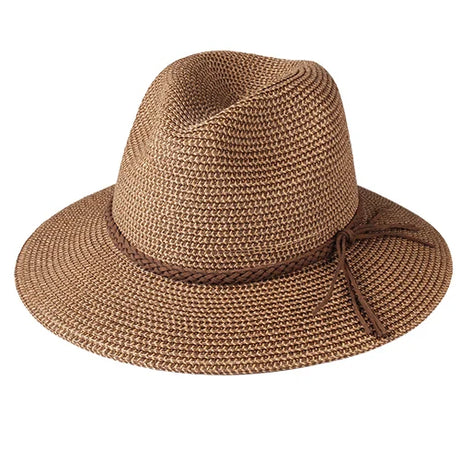 FURTALK Summer Straw Hat for Women Panama Beach Hat Bucket Sun Hats Female Summer Big Brim UV Protection Cap chapeau femme 2020