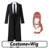 Makima Cosplay Chainsaw Man Costume Makima Wig Red Braided Long Hair Light Red Braid Halloween Party Role Play