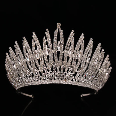 Wedding Crown Gold Silver Color Rhinestone Crystal Diadem Queen Crown Princess Tiaras Bridal Hair Jewelry Party Hair Accessories