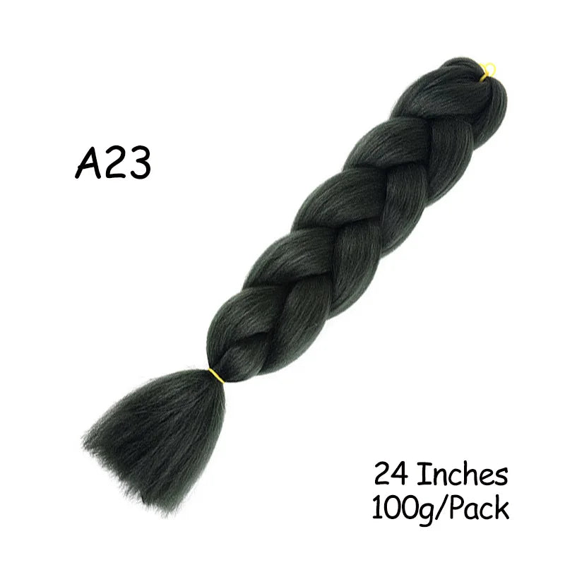 Mirra’s Mirror 24inch Synthetic Braiding Hair Extensions 10pcs Wholesale Colorful Braids Hair Jumbo Braid Hair Black Brown