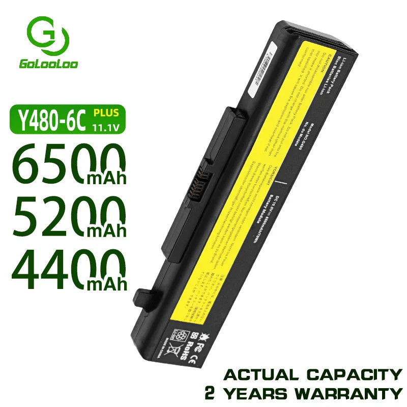 Golooloo 6 Cells L11M6Y01 L11S6Y01 L11L6Y01 Laptop Battery for Lenovo Y580 G510 G580 G580AM G710 Z380 Z380AM Y480