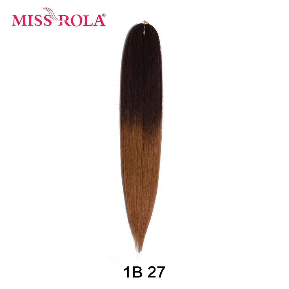 Miss Rola Synthetic 28Inch 100G 2023 New Hair Extension Yaki Straight Jumbo Braiding Hair Pre-Stretched Braid Kanekalon Hair