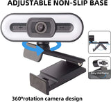 Portable Full HD 1080P 2K 4K Webcam PC Latops Auto Focus Fill Light Web Camera With Microphone for Network Live Conference