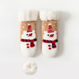 Newborn Baby Winter Cartoon Christmas Socks Thicken Cotton Warm Floor Kids Sock Non-Slip Children Thermal Socks For 0-4 Years