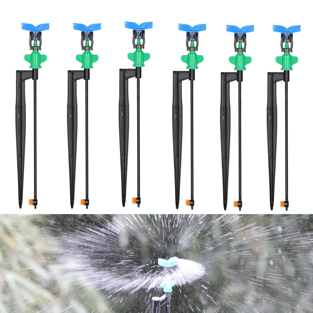 360 Degrees Leaf-Type Automatic Rotary Sprinkler Hanging Fogger Spray-head Irrigation Equipment Garden Watering Micro Jet Lawn