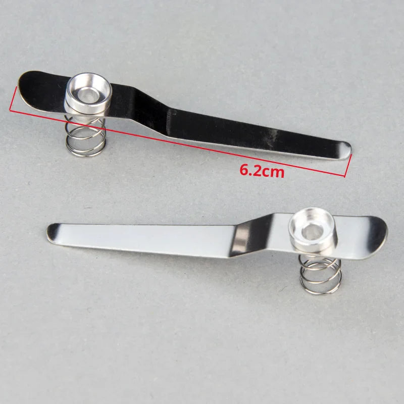 A Pair Stainless Steel Specimen Presser Holder Slides Clips for Biological Microscope Accessories Parts 5.5 cm -8.5cm