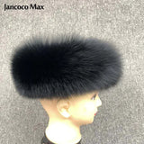 Winter Fashion Elastic Headband Fox Fur Headwear Racccoon Fur Women's Fluffy Real Fur Band S8300