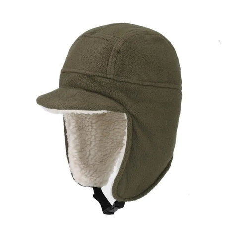 Connectyle Men's Women Soft Fleece Warm Winter Hats Sherpa Lined with Visor Windproof Earflap Snow Ski Skull Cap