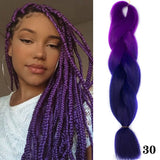 24Inch Synthetic Hair Extensions for Braids 100g/pc Jumbo Braiding Hair Kanekalon Colored Hair Pre Stretched Yaki Jumbo Braids