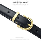 DINISITON Women’s Belt Genuine Leather Ladies Thin Belts For Women Luxury Brand High Quality Female Jeans Strap Fashion