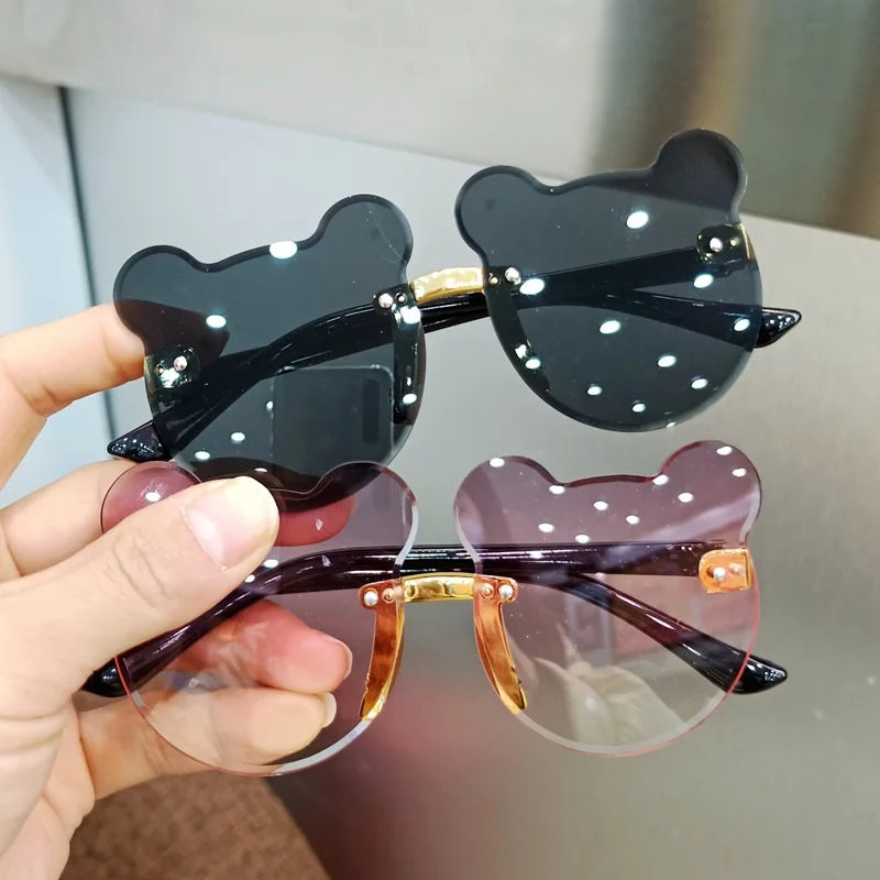 Fashion Children&#39;s Sunglasses New Baby Anti-Radiation Sun Glasses Girl Boy Cute Cartoon Bear Anti-Glare Sunglasses