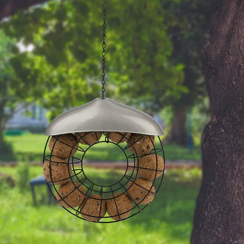 Bird Feeder Feed Station Hanging Garden Plastic Birds Food Dispenser Feeders Outdoor Tree Decoration Fat Ball Suet Feeder