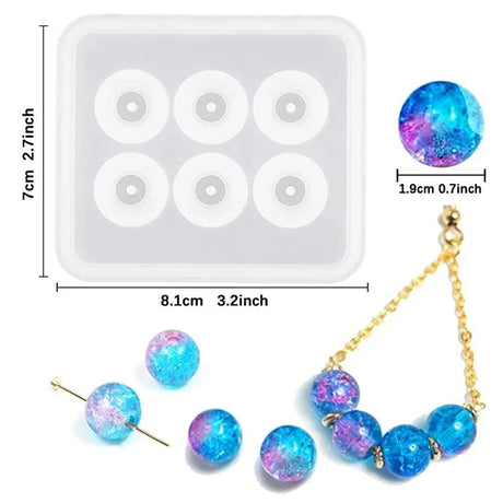 Round Square Faceted & Oval Beads Silicone Casting Mold Jewelry Tools For DIY Resin Jewelry Bracelet Earring Pendant Epoxy Craft