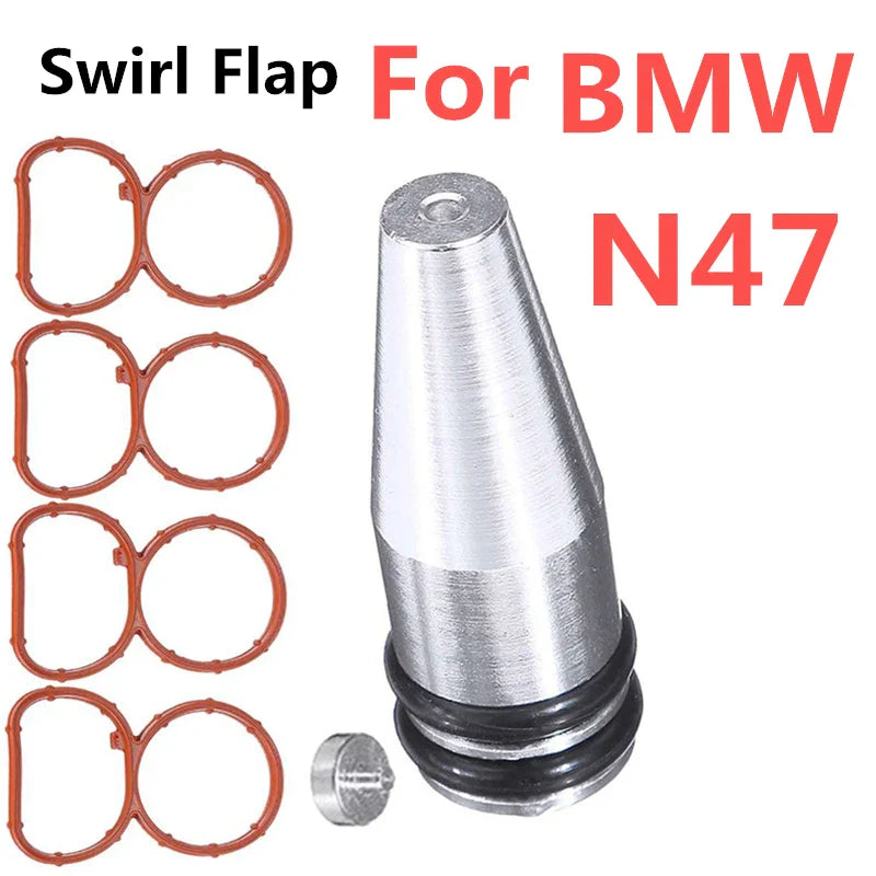 22 mm Diesel Intake Manifold Swirl Flaps Delete Blank Removal Plug Bung with Gaskets For BMW 2.0 N47 Aluminum Alloy high quality