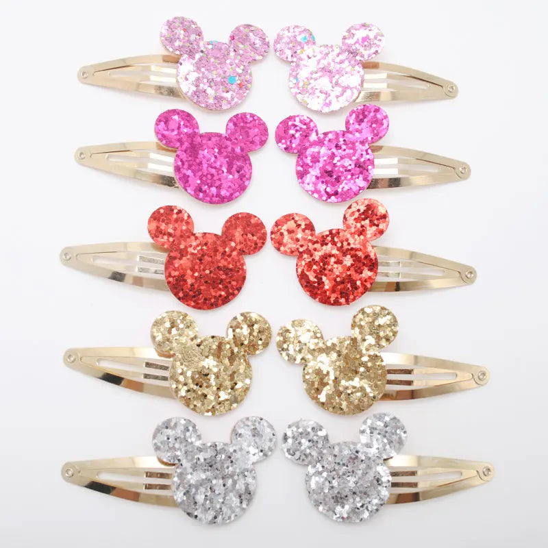 10pcs/lot Small Size Girls Hairclips Glitter Heart  Birthday Gift Baby Girls Hair Accessories Kids  Hair Clip For Children